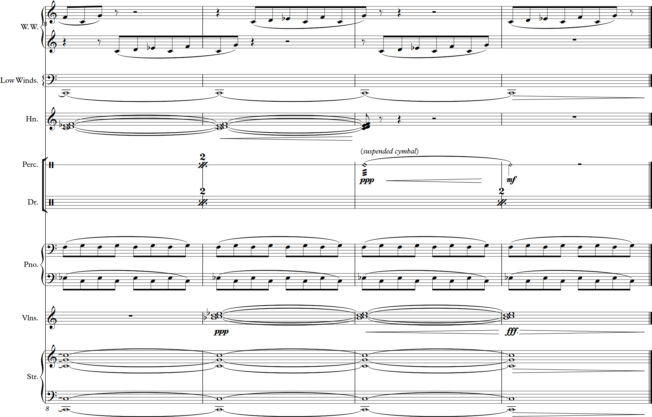 The Matrix Threat Mix mock-up score, page 2